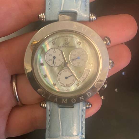 Klaus Kobec watch with diamond dial detail - Picture 2 of 5